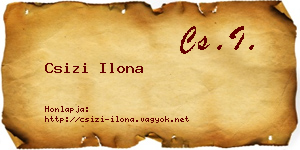 Csizi Ilona névjegykártya